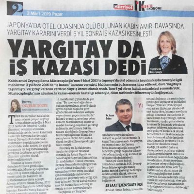 iş kazası uçuş kamin amiri THY
